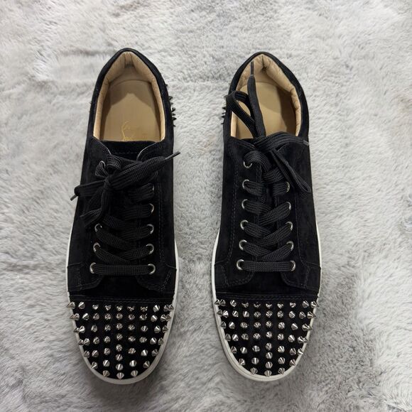 Christian Louboutin Spike Accents Suede Sneakers SEAVASTE 2 Men EU 44.5/11 W Box main image 10